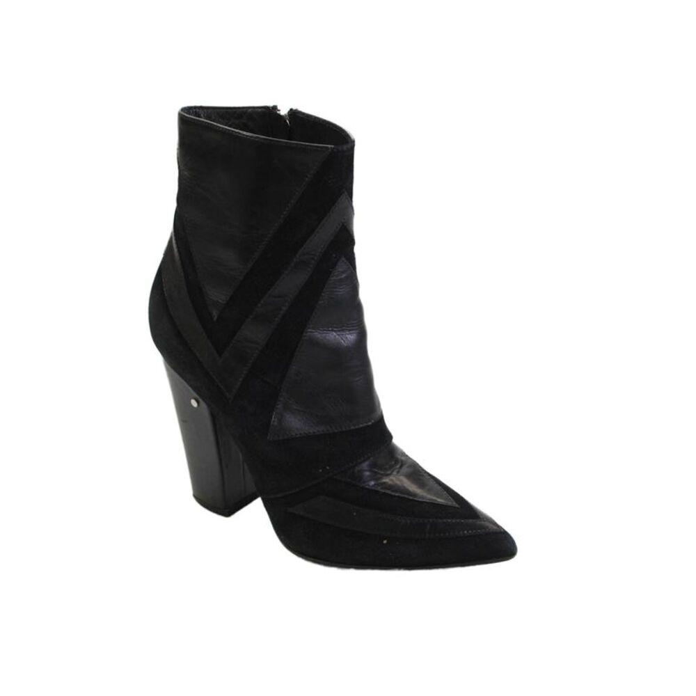 Laurence Dacade Womens Suede Pointed Toe Ankle Boots Black Size 40.5 10.5